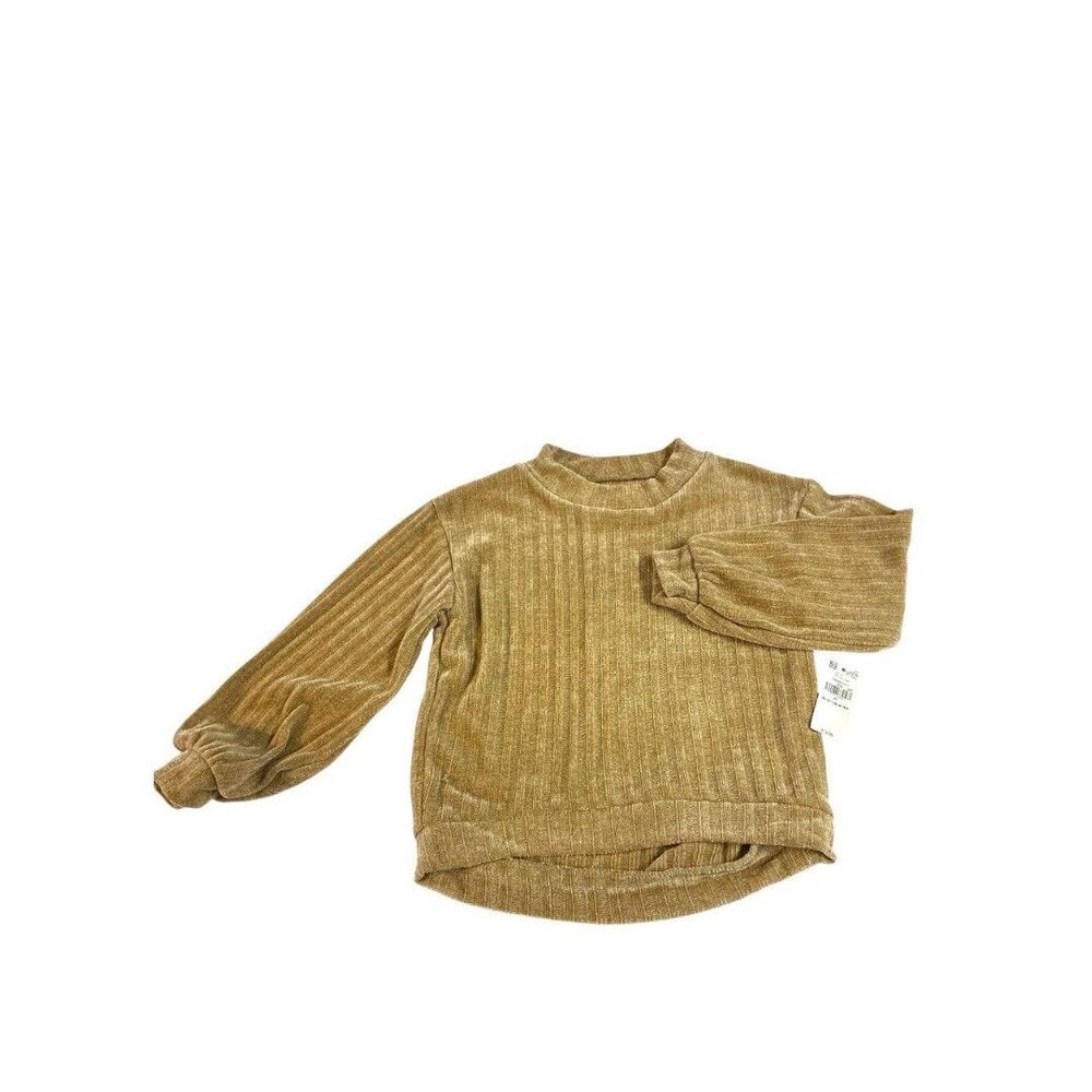 Old navy Cozy Ribbed Chenille Sweatshirt - brown girls size 4T new